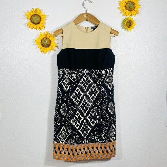 Per Se Dresses & Skirts - Per Se Woven Jacquard Knit Sleeveless Dress Size 8 Women’s
